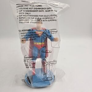 1988 DC Comics Superman Figurine Sealed Vintage Burger King Promo Toy New Rare